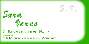 sara veres business card